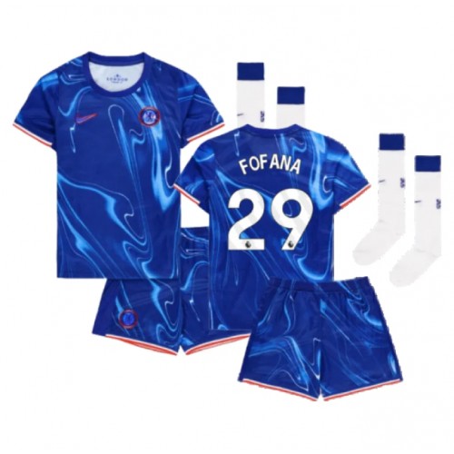 Fotbalové Dres Chelsea Wesley Fofana #29 Dětské Domácí 2024-25 Krátký Rukáv (+ trenýrky)